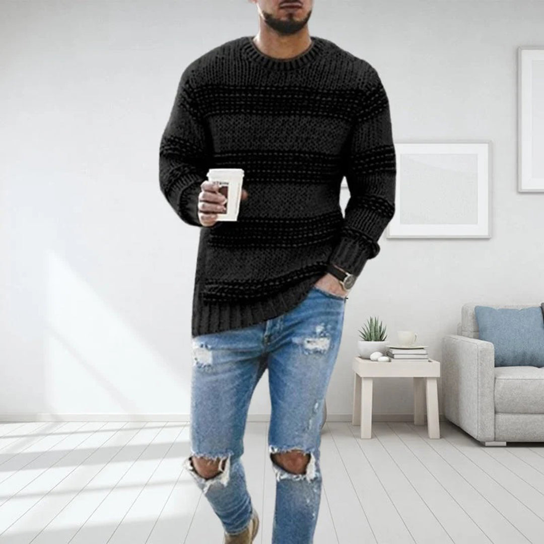 Leo - Groft strikket norsk sweater til herrer