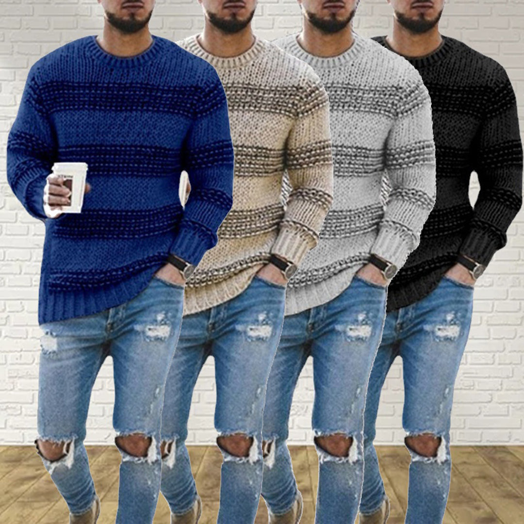 Leo - Groft strikket norsk sweater til herrer