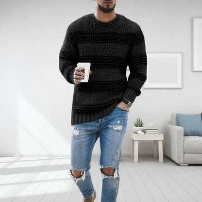 Leo - Groft strikket norsk sweater til herrer