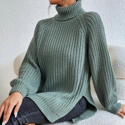 Maya - Elegant rullekravepullover i bomuld