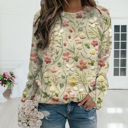 Benta | Sweater med blomsterprint til kvinder